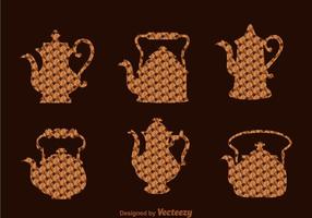Café árabe e pote de chá