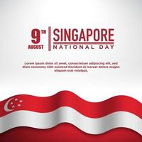 design de plano de fundo do dia nacional de singapura. vetor