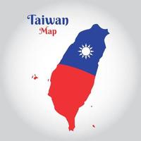 mapa vetorial da ilustração de taiwan vetor