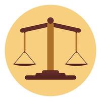 vetor de ícone de ilustração de justiça e lei em design plano