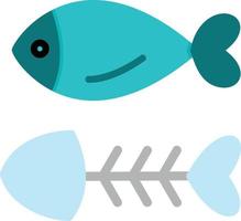ícone plano de peixe vetor