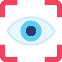 ícone plano de vetor de scanner de olho