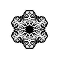 logotipo da mandala indiana. ornamento circular. Isolado em um fundo branco. ilustração vetorial. vetor