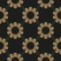 de fundo vector sem costura abstrato preto e amarelo chinês. papel de parede em um modelo de estilo vintage. elemento floral indiano. ornamento gráfico para papel de parede, embalagem, embrulho.