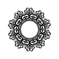 logotipo da mandala indiana. ornamento circular. elemento isolado para design e coloração em um fundo branco. vetor