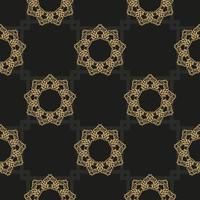 de fundo vector sem costura abstrato preto e amarelo chinês. elemento floral indiano. ornamento gráfico para papel de parede, tecido, embalagem, embrulho.