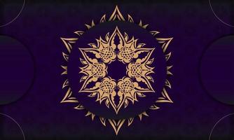 fundo roxo de luxo com ornamento de mandala abstrato. elementos vetoriais elegantes e clássicos com espaço para seu texto. vetor