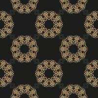 de fundo vector sem costura abstrato preto e amarelo chinês. papel de parede em um modelo de estilo vintage. ornamento gráfico para papel de parede, tecido, embalagem, embrulho.