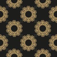 de fundo vector sem costura abstrato preto e amarelo chinês. papel de parede em um modelo de estilo vintage. ornamento gráfico para papel de parede, tecido, embalagem, embrulho. estilo simples, ilustração vetorial.