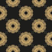 de fundo vector sem costura abstrato preto e amarelo chinês. papel de parede em um modelo de estilo vintage. elemento floral indiano. ornamento gráfico para tecido, embalagem, embalagem.