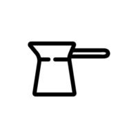 vetor de ícone de cafeteira. ilustração de símbolo de contorno isolado
