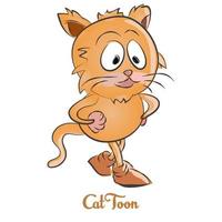 personagem de desenho animado de gato vetor