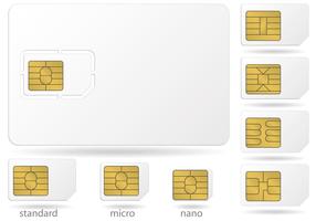 Vetores de microchip de cartão SIM