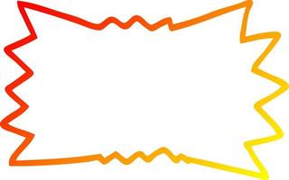símbolo de explosão de desenho de desenho de linha de gradiente quente vetor