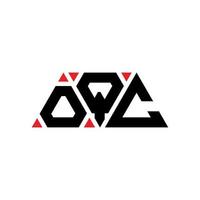 design de logotipo de letra de triângulo oqc com forma de triângulo. monograma de design de logotipo de triângulo oqc. modelo de logotipo de vetor de triângulo oqc com cor vermelha. logotipo triangular oqc logotipo simples, elegante e luxuoso. oqc
