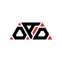 design de logotipo de letra triângulo oad com forma de triângulo. monograma de design de logotipo de triângulo oad. modelo de logotipo de vetor triângulo oad com cor vermelha. logotipo triangular oad logotipo simples, elegante e luxuoso. oad