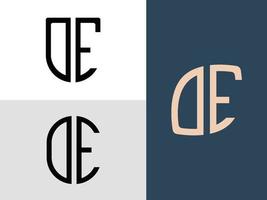 pacote de designs de letras iniciais criativas de logotipo. vetor