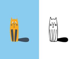 desenhos de logotipo de letra l de gatos fofos. vetor