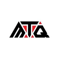 design de logotipo de letra de triângulo mtq com forma de triângulo. monograma de design de logotipo de triângulo mtq. modelo de logotipo de vetor de triângulo mtq com cor vermelha. logotipo triangular mtq logotipo simples, elegante e luxuoso. mtq