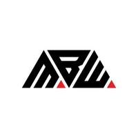 design de logotipo de letra de triângulo mbw com forma de triângulo. monograma de design de logotipo de triângulo mbw. modelo de logotipo de vetor de triângulo mbw com cor vermelha. logotipo triangular mbw logotipo simples, elegante e luxuoso. mbw