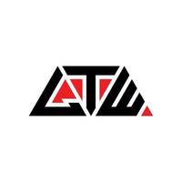ltw design de logotipo de letra triangular com forma de triângulo. ltw monograma de design de logotipo de triângulo. modelo de logotipo de vetor de triângulo ltw com cor vermelha. ltw logotipo triangular logotipo simples, elegante e luxuoso. ltw