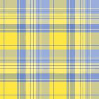 padrão sem costura em fascinantes cores amarelas e azuis para xadrez, tecido, têxtil, roupas, toalha de mesa e outras coisas. imagem vetorial. vetor