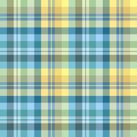 padrão sem costura em cores azuis, amarelas e verdes bem aconchegantes para xadrez, tecido, têxtil, roupas, toalha de mesa e outras coisas. imagem vetorial. vetor
