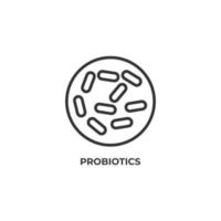 sinal de vetor de símbolo de probióticos é isolado em um fundo branco. cor do ícone editável.