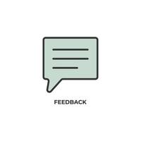 ícone de vetor de feedback. ilustração em vetor design plano colorido. gráficos vetoriais