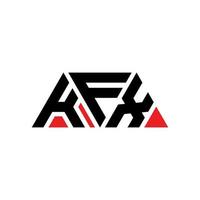 kfx design de logotipo de letra de triângulo com forma de triângulo. monograma de design de logotipo de triângulo kfx. modelo de logotipo de vetor de triângulo kfx com cor vermelha. kfx logotipo triangular logotipo simples, elegante e luxuoso. kfx