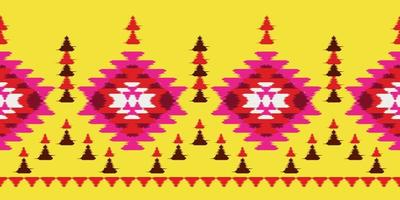 amarelo abstrato étnico. sem costura padrão geométrico em tribal, bordado folclórico e estilo mexicano. impressão de ornamento de arte geométrica asteca. design para tapete, papel de parede, roupas, embrulho, tecido, capa.