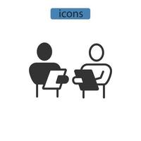ícones de acordo de equipe símbolo elementos vetoriais para web infográfico vetor