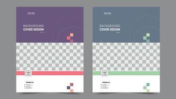 design de capa para relatório anual e catálogo comercial, revista, folheto ou livreto. layout de modelo de folheto. a4 cobrir vetor eps-10