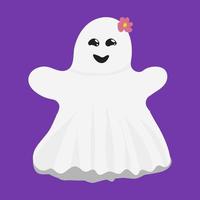 fantasma. vetor de fantasma de halloween fofo. ilustração infantil de um personagem de desenho animado de fantasma fofo