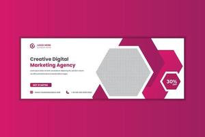 capa de marketing digital e modelo de banner da web para postagem de mídia social vetor