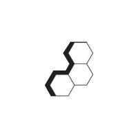 design de modelo de ilustração vetorial ícone hexagonal vetor