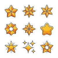 conjunto de ícones de estrelas vetor