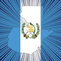 design de mapa do dia da independência da guatemala vetor