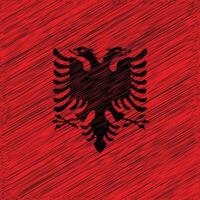 dia da independência da albânia 28 de novembro, design de bandeira quadrada vetor