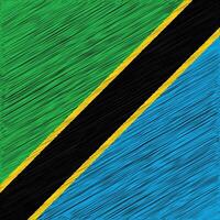 dia da independência da tanzânia 9 de dezembro, design de bandeira quadrada vetor