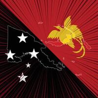 papua nova guiné design de mapa do dia da independência vetor