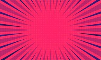 fundo de estilo cômico radial de cor rosa vetor