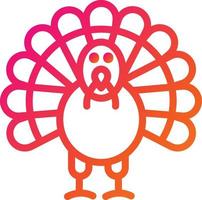 ilustração de design de ícone de vetor de frango de peru