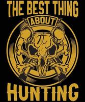design de camiseta de caça vetor