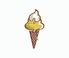 modelo de design de logotipo de sorvete. modelo de ícone de vetor de sorvete.