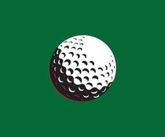 logotipo de bola de golfe, ilustração vetorial de bola de golfe, ícone de bola de golfe vetor