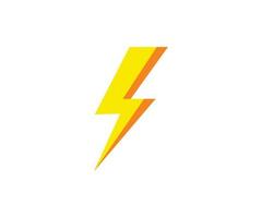 modelo de ícone de logotipo de energia elétrica relâmpago. vetor de ícone elétrico.