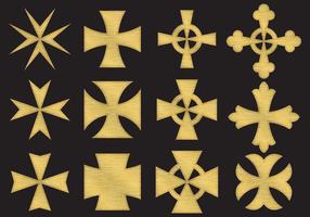 Gold Malta Cross vetor