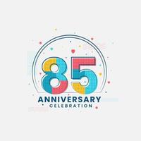 celebração do 85º aniversário, design moderno do 85º aniversário vetor