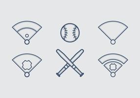 Ilustrações de ícone de vetor de beisebol grátis # 4